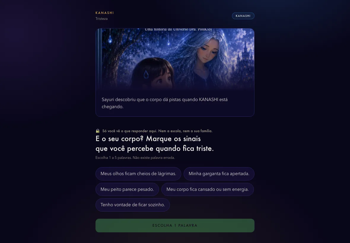 Tela real: Realiza as atividades